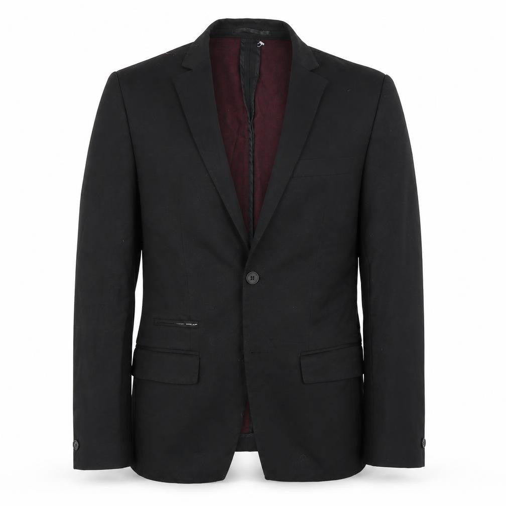 Mens UK Size 38 River Island Regular Black Suit Jacket