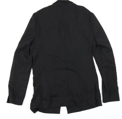Mens UK Size 38 River Island Regular Black Suit Jacket