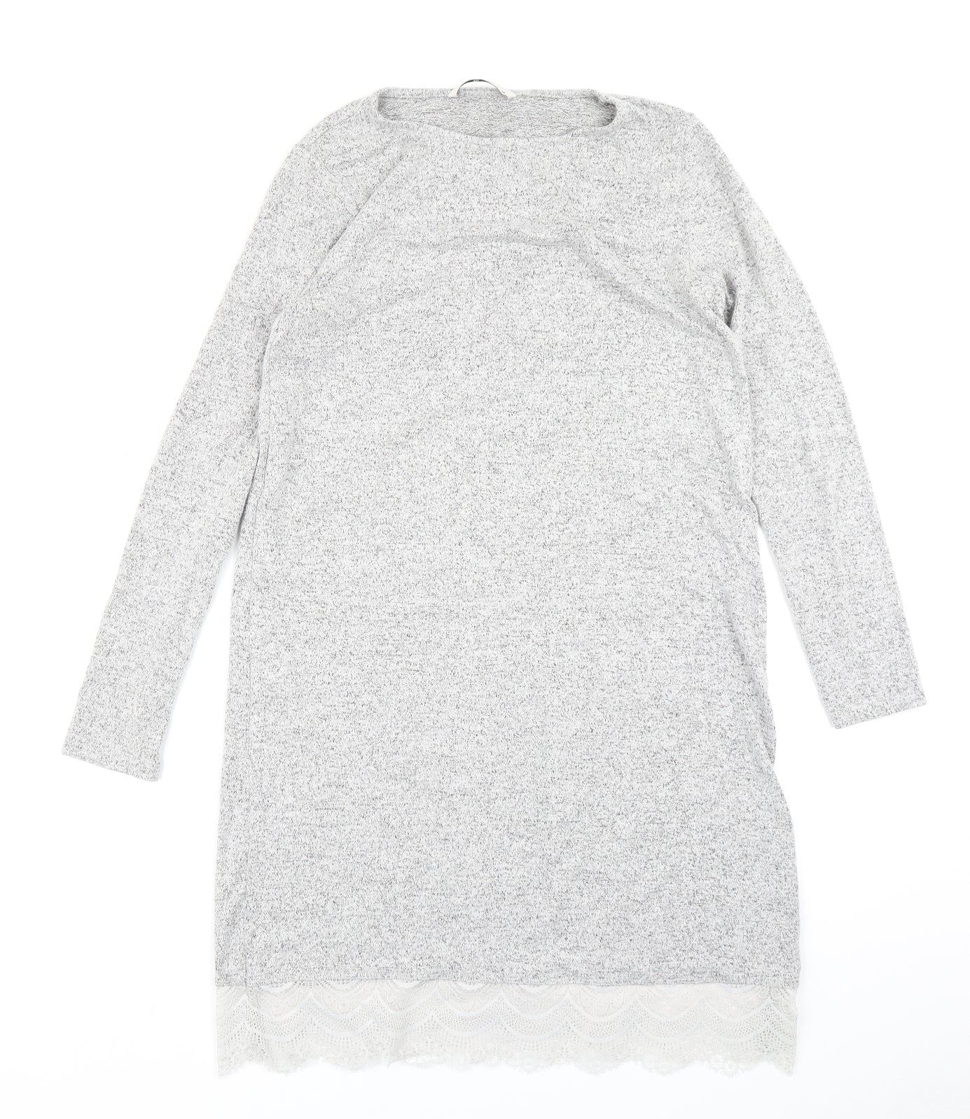 TU Womens Grey   A-Line  Size 10  - Lace hem