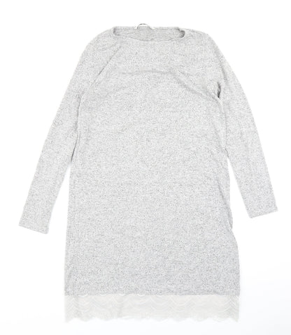 TU Womens Grey   A-Line  Size 10  - Lace hem