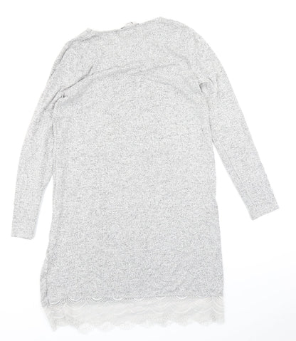 TU Womens Grey   A-Line  Size 10  - Lace hem