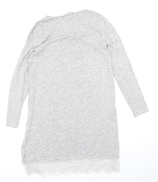 TU Womens Grey   A-Line  Size 10  - Lace hem
