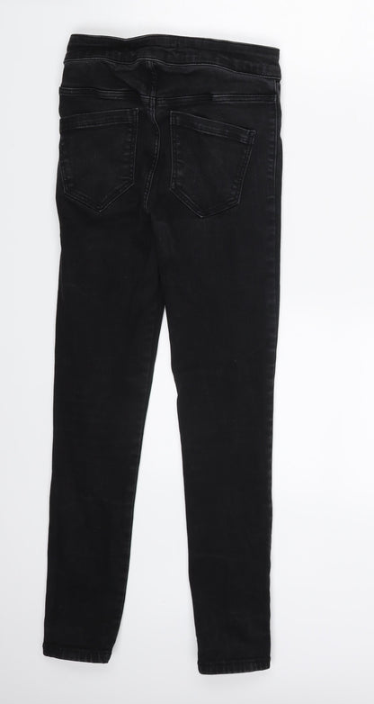 Miss Selfridge Womens Black  Denim Skinny Jeans Size 8 L24 in
