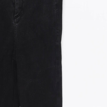 Miss Selfridge Womens Black  Denim Skinny Jeans Size 8 L24 in