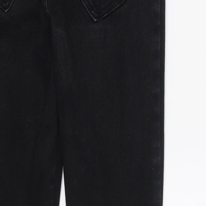 Miss Selfridge Womens Black  Denim Skinny Jeans Size 8 L24 in