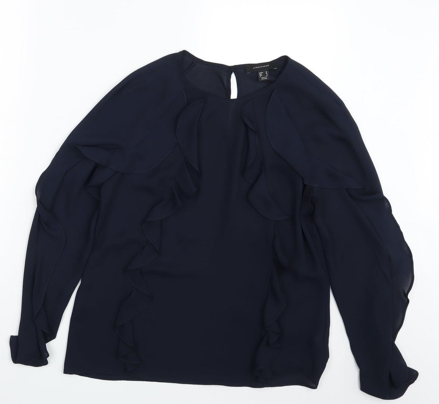 Womens UK Size 10 Atmosphere Blue Basic Blouse