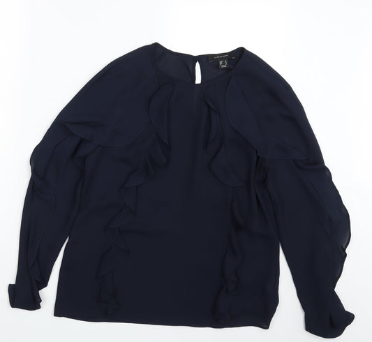 Womens UK Size 10 Atmosphere Blue Basic Blouse