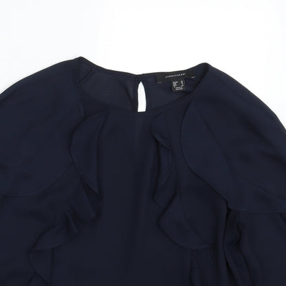 Womens UK Size 10 Atmosphere Blue Basic Blouse