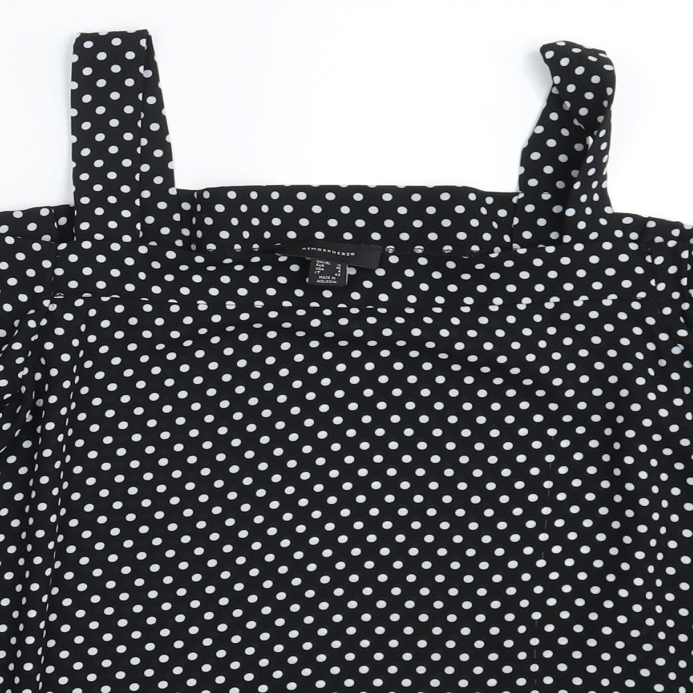 Womens UK Size 10 Atmosphere Black Basic Blouse