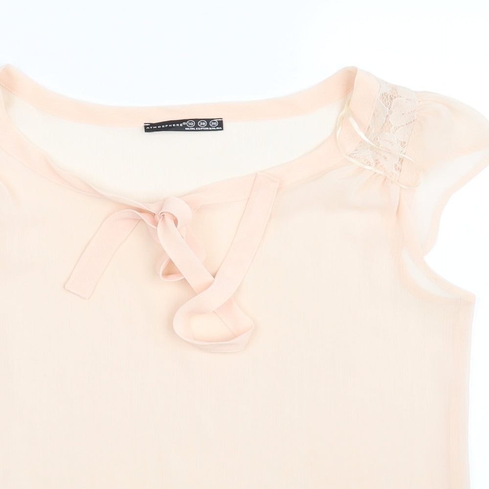 Womens UK Size 10 Atmosphere Pink Basic Blouse