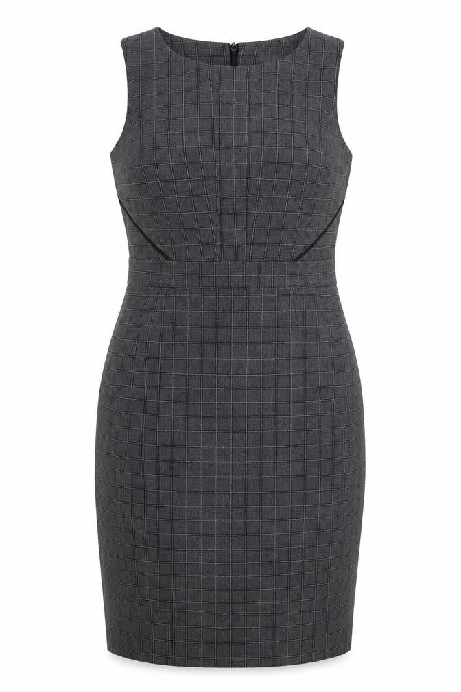 Atmosphere Womens Grey Check  Fit & Flare  Size 10