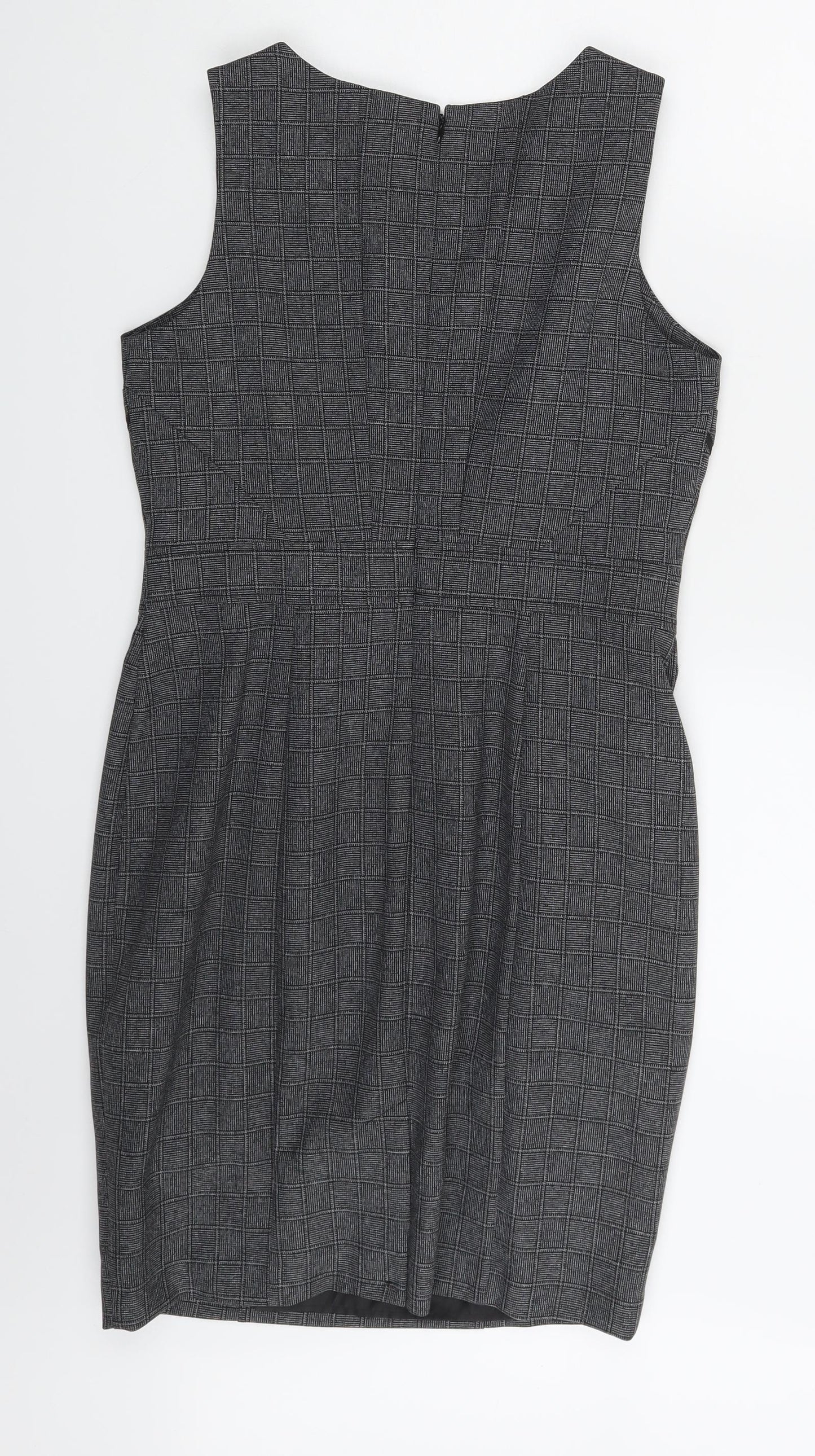 Atmosphere Womens Grey Check  Fit & Flare  Size 10