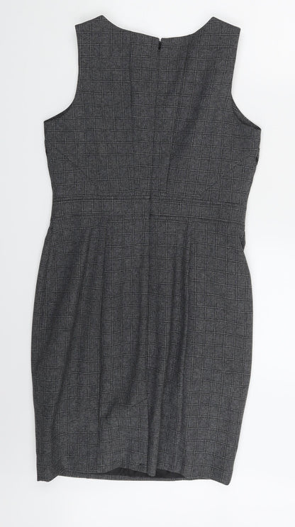 Atmosphere Womens Grey Check  Fit & Flare  Size 10