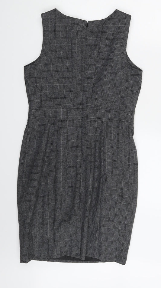 Atmosphere Womens Grey Check  Fit & Flare  Size 10