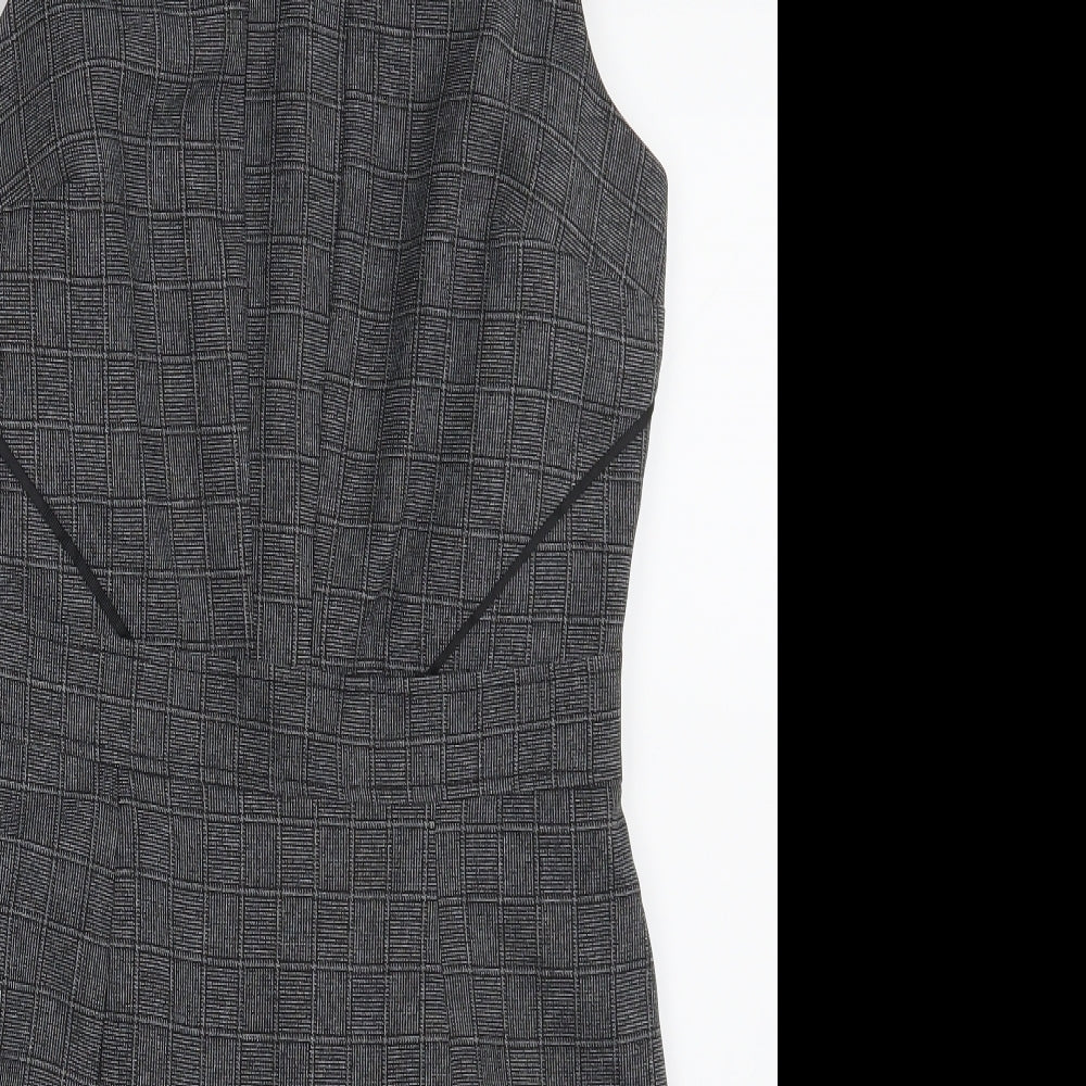 Atmosphere Womens Grey Check  Fit & Flare  Size 10