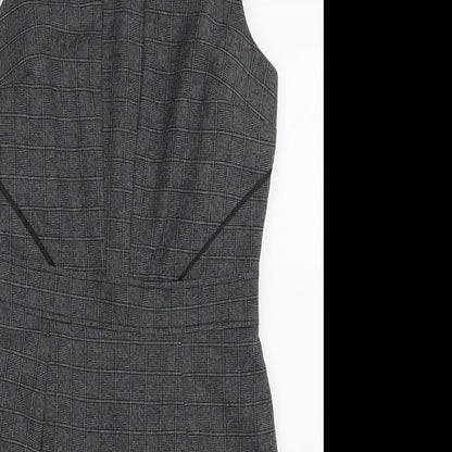 Atmosphere Womens Grey Check  Fit & Flare  Size 10