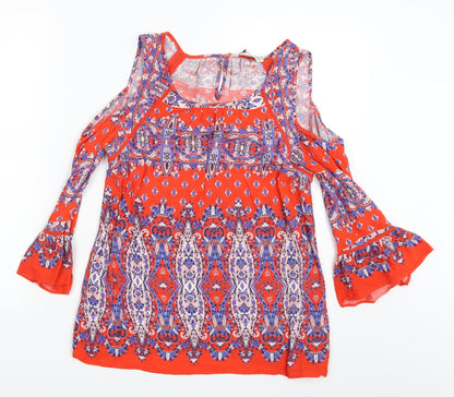 F&F Womens Multicoloured Argyle/Diamond  Basic Blouse Size 10