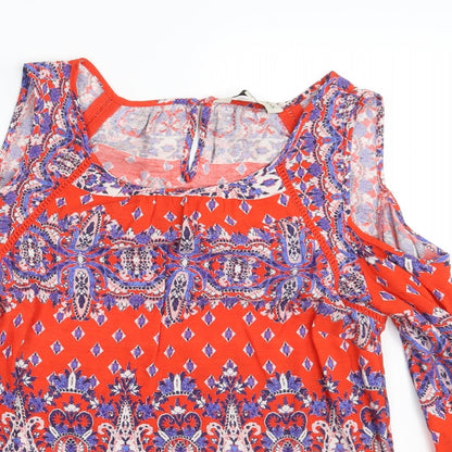 F&F Womens Multicoloured Argyle/Diamond  Basic Blouse Size 10