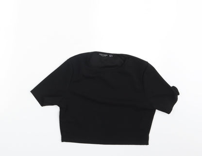 Womens UK Size 8 Nasty Gal Black Basic Blouse