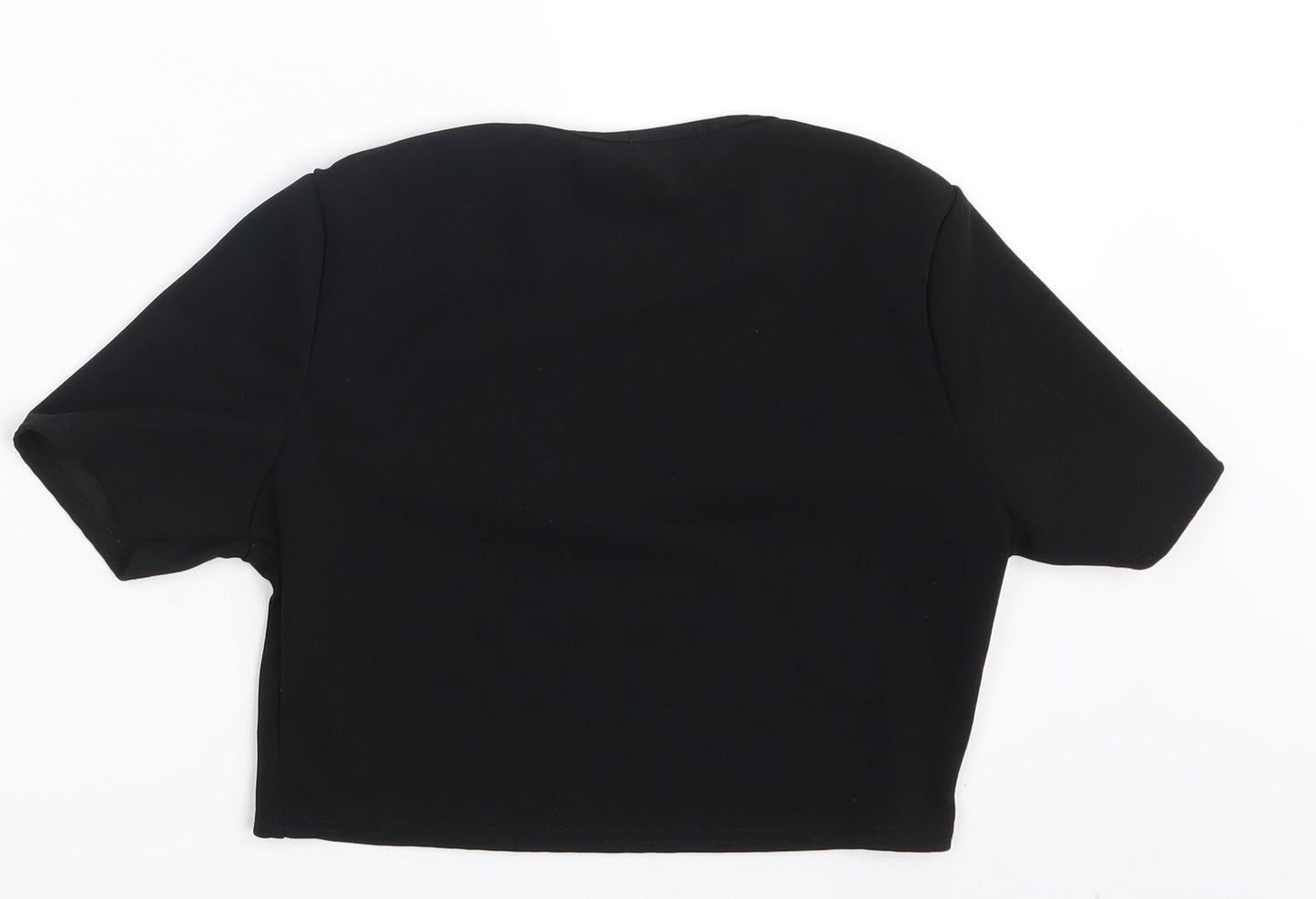 Womens UK Size 8 Nasty Gal Black Basic Blouse