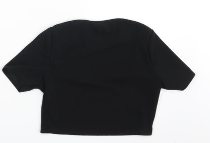 Womens UK Size 8 Nasty Gal Black Basic Blouse