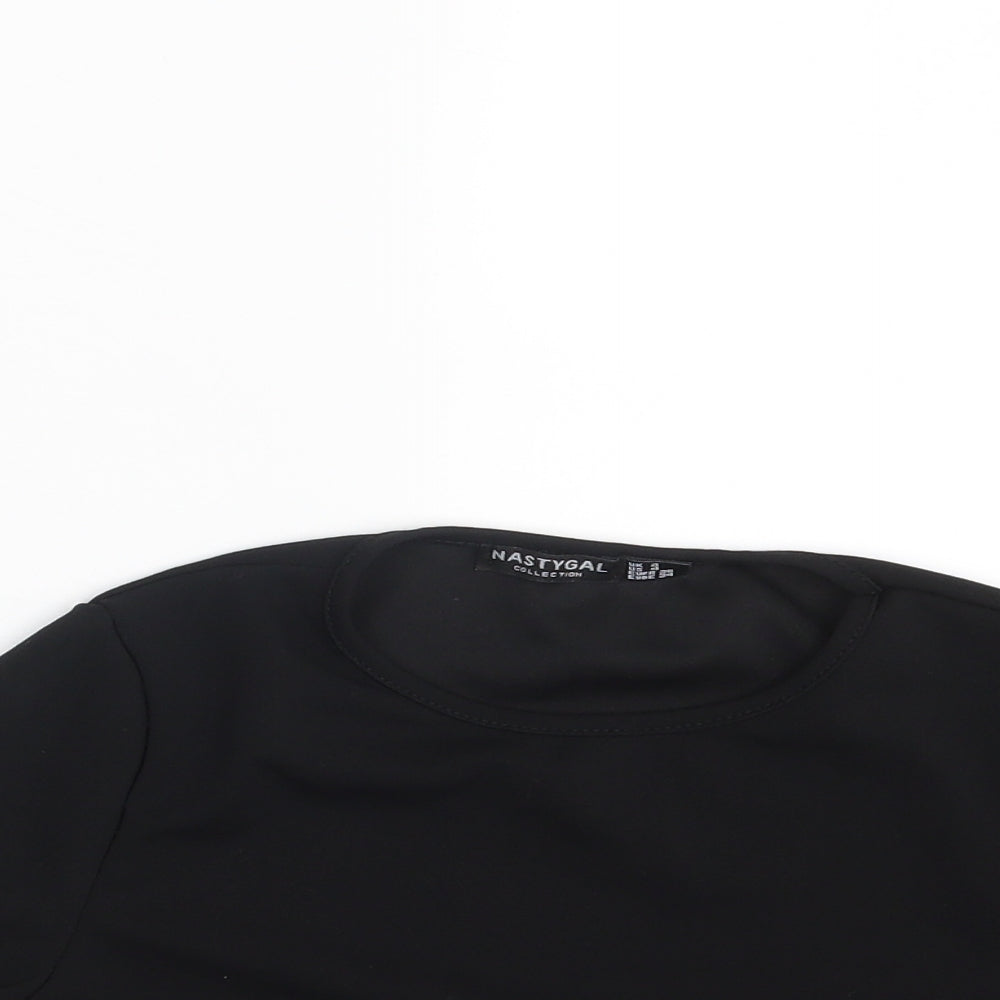 Womens UK Size 8 Nasty Gal Black Basic Blouse