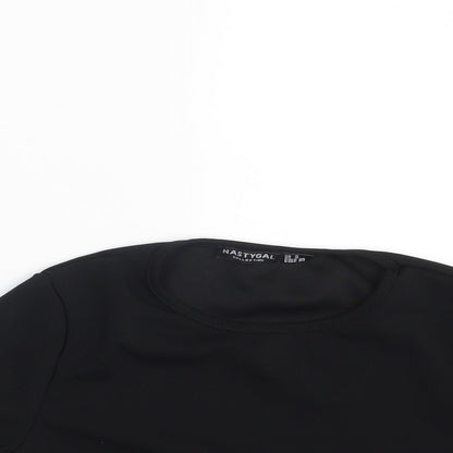 Womens UK Size 8 Nasty Gal Black Basic Blouse