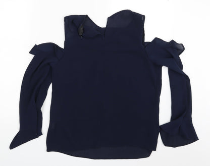 Womens UK Size 12 Atmosphere Blue Basic Blouse