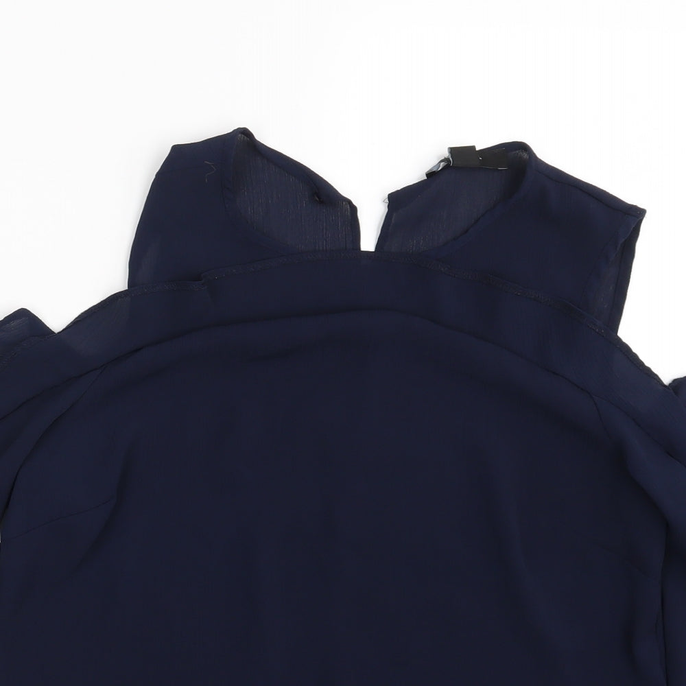 Womens UK Size 12 Atmosphere Blue Basic Blouse