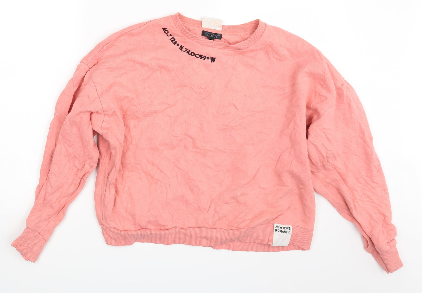 Womens UK Size 12 Topshop Pink Pullover Jumper