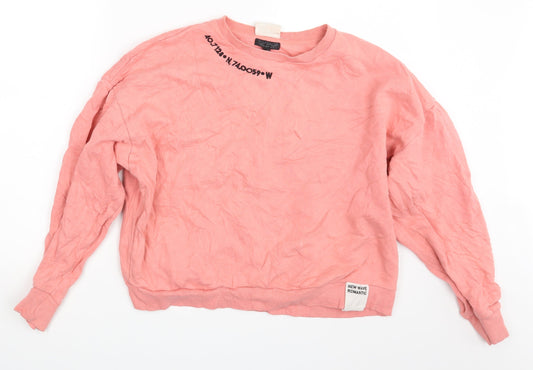 Womens UK Size 12 Topshop Pink Pullover Jumper