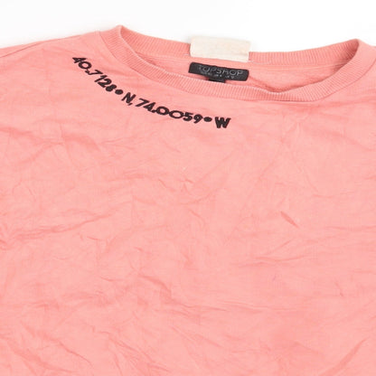 Womens UK Size 12 Topshop Pink Pullover Jumper