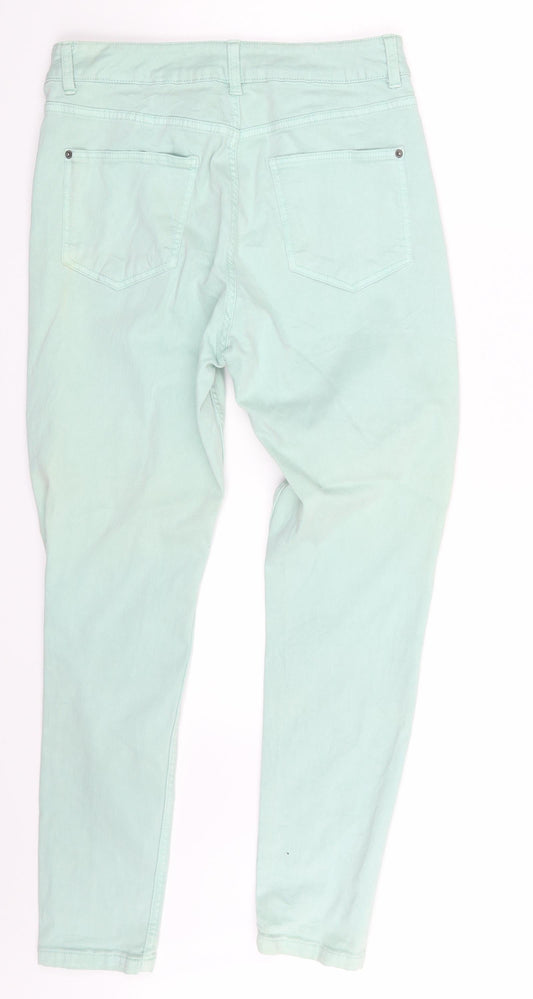 M&S Womens Green  Denim Skinny Jeans Size 14 L26 in