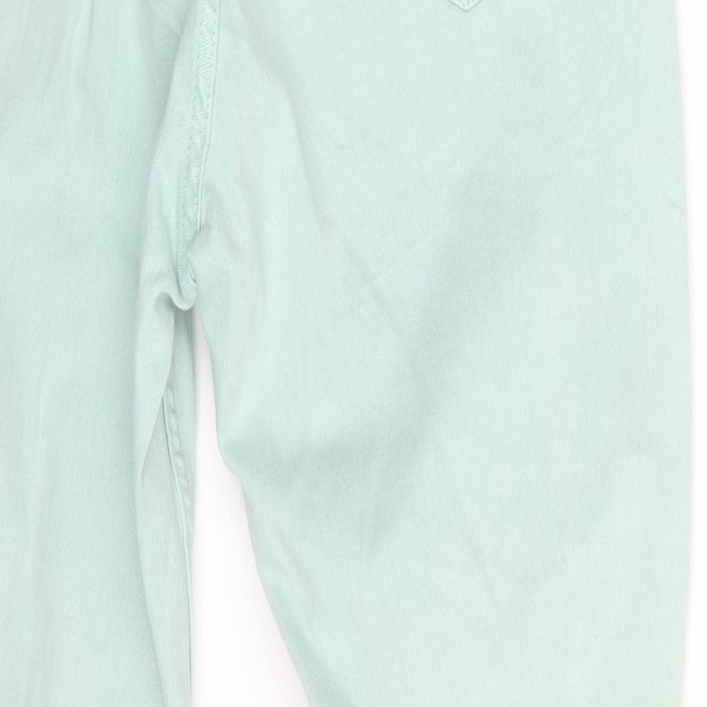 M&S Womens Green  Denim Skinny Jeans Size 14 L26 in