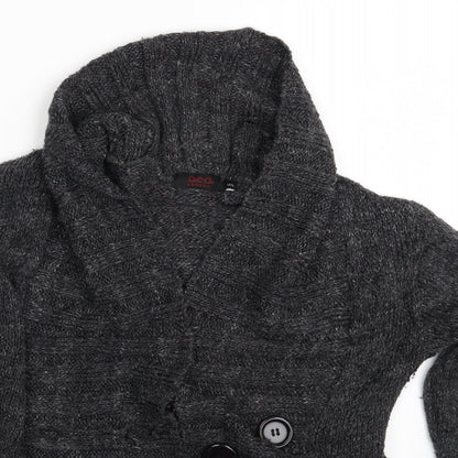 Womens UK Size M QED London Grey Cardigan Jumper