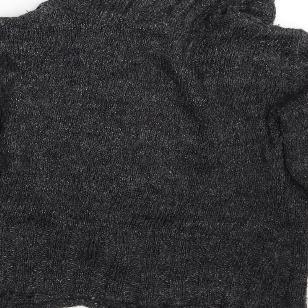 Womens UK Size M QED London Grey Cardigan Jumper