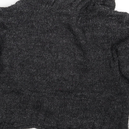 Womens UK Size M QED London Grey Cardigan Jumper