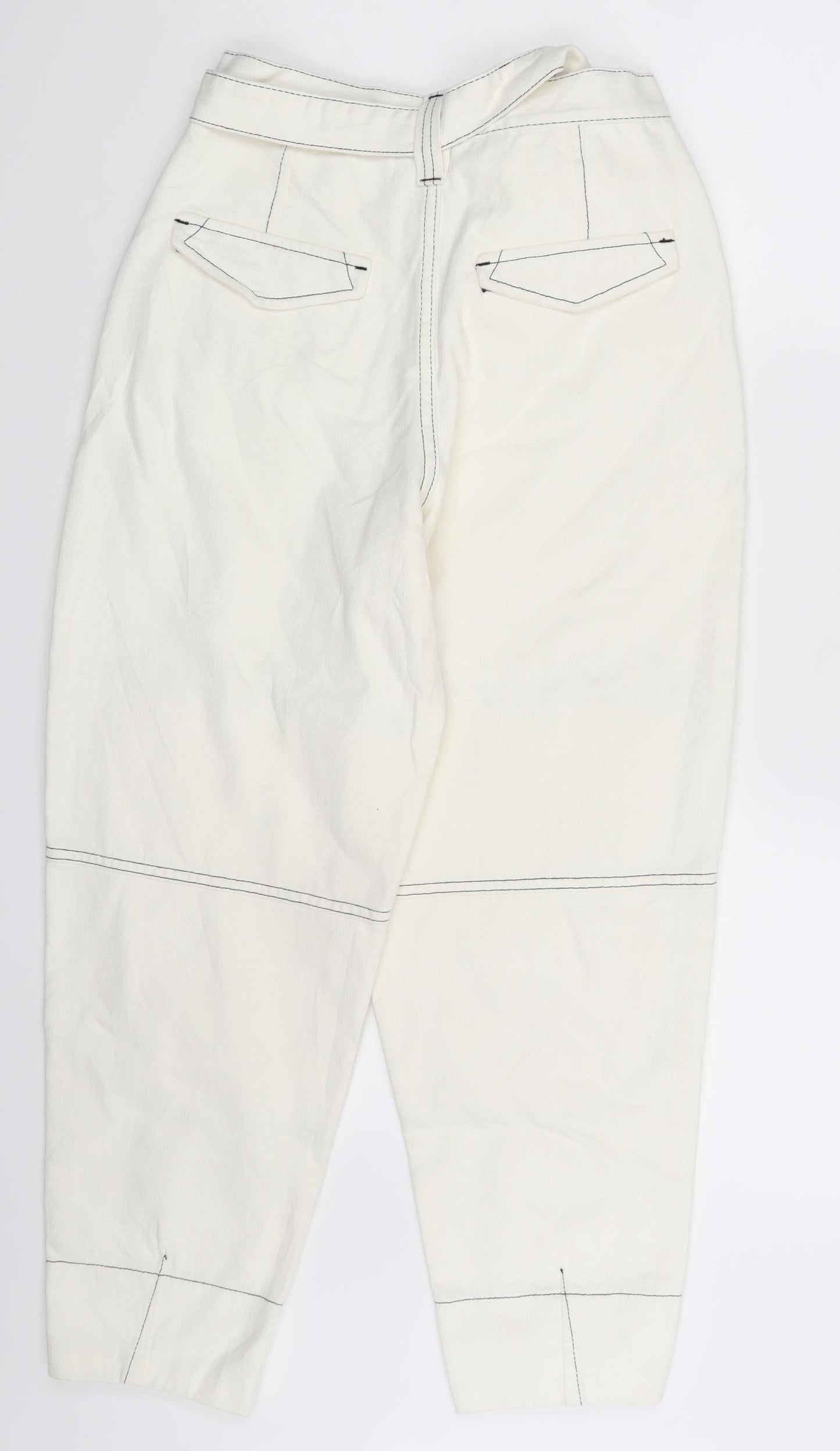 ASOS Womens Ivory  Denim Tapered Jeans Size 26 in L25 in