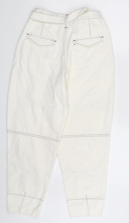 ASOS Womens Ivory  Denim Tapered Jeans Size 26 in L25 in