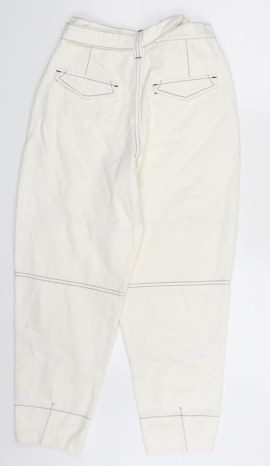 ASOS Womens Ivory  Denim Tapered Jeans Size 26 in L25 in