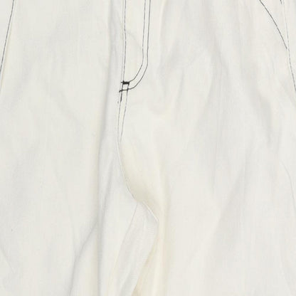 ASOS Womens Ivory  Denim Tapered Jeans Size 26 in L25 in