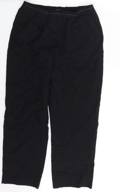 BM Collection Womens Black   Trousers  Size 10 L23 in