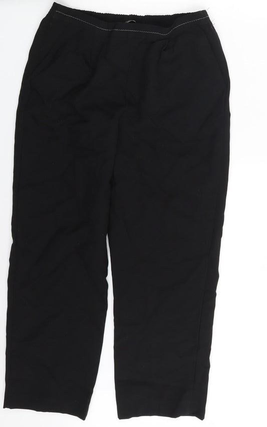 BM Collection Womens Black   Trousers  Size 10 L23 in