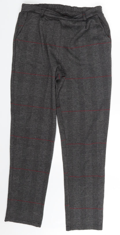 Prewo Womens Green Plaid  Sweatpants Trousers One Size L26 in