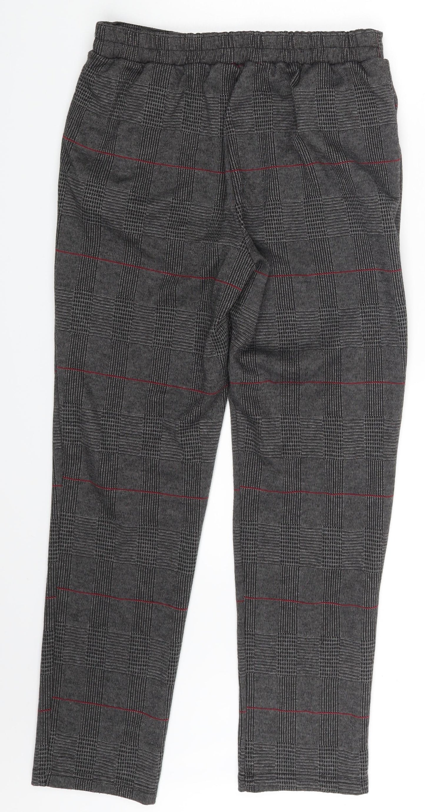 Prewo Womens Green Plaid  Sweatpants Trousers One Size L26 in