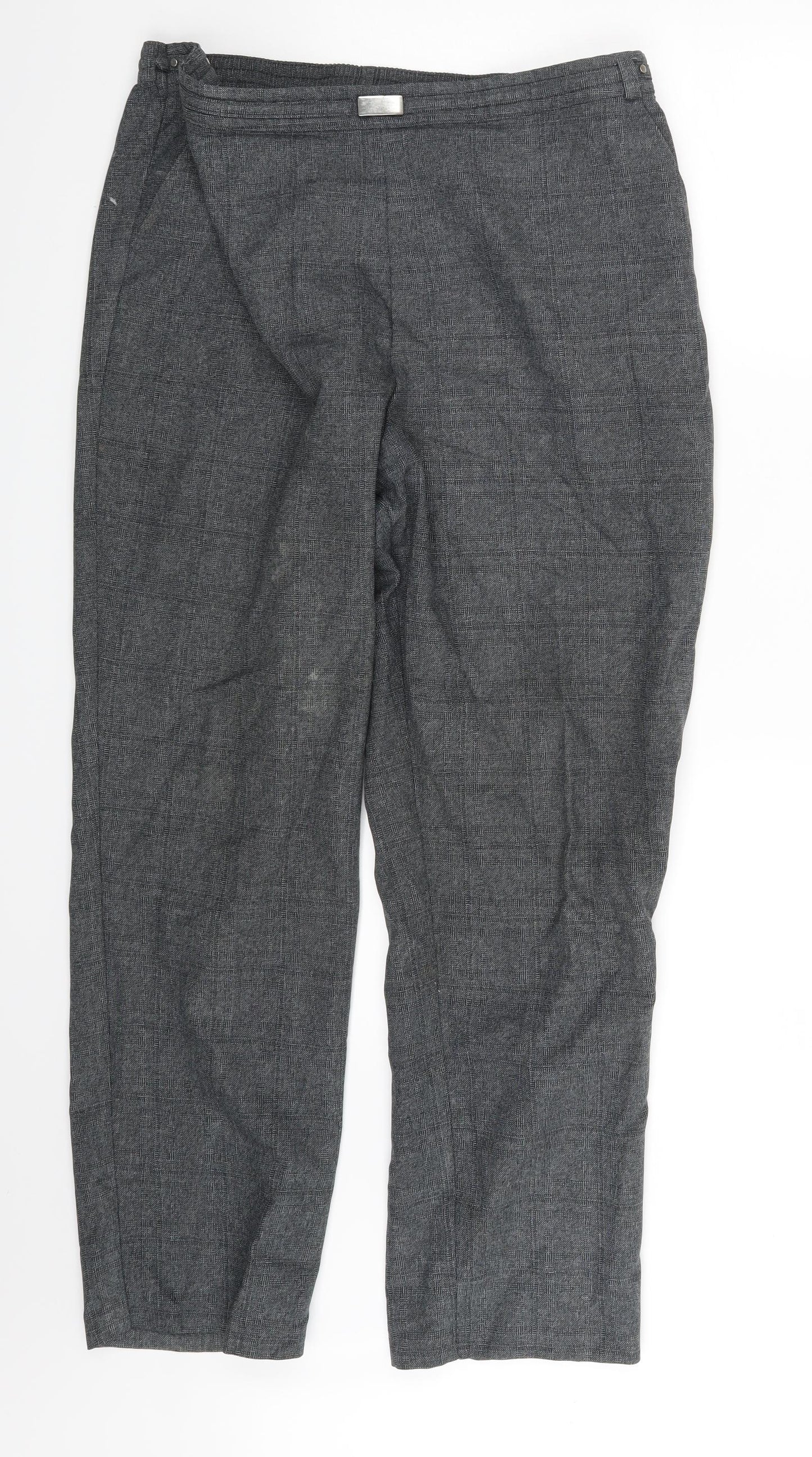 Womens UK Size 18 M&S Regular Fit Dress Pants Grey Trousers