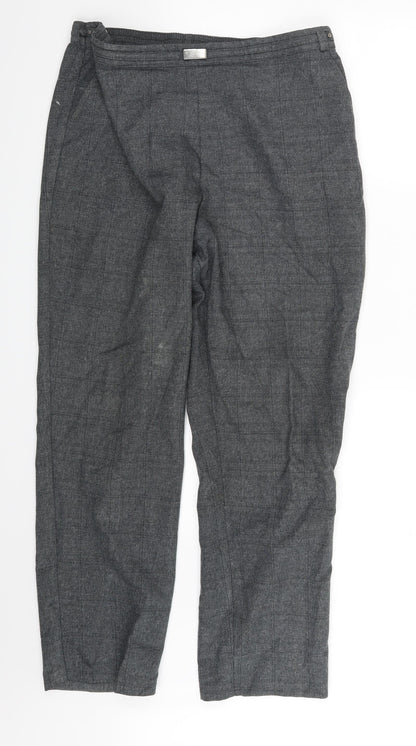 Womens UK Size 18 M&S Regular Fit Dress Pants Grey Trousers