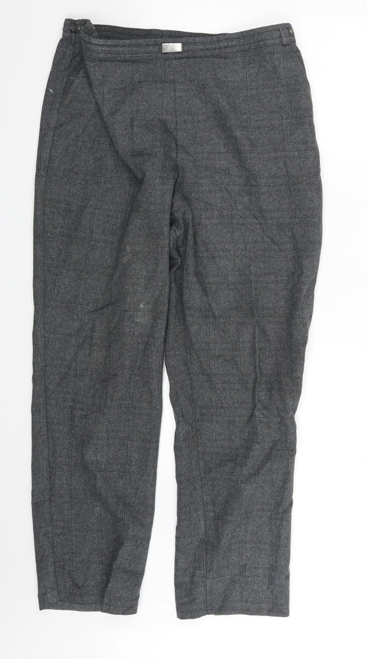 Womens UK Size 18 M&S Regular Fit Dress Pants Grey Trousers
