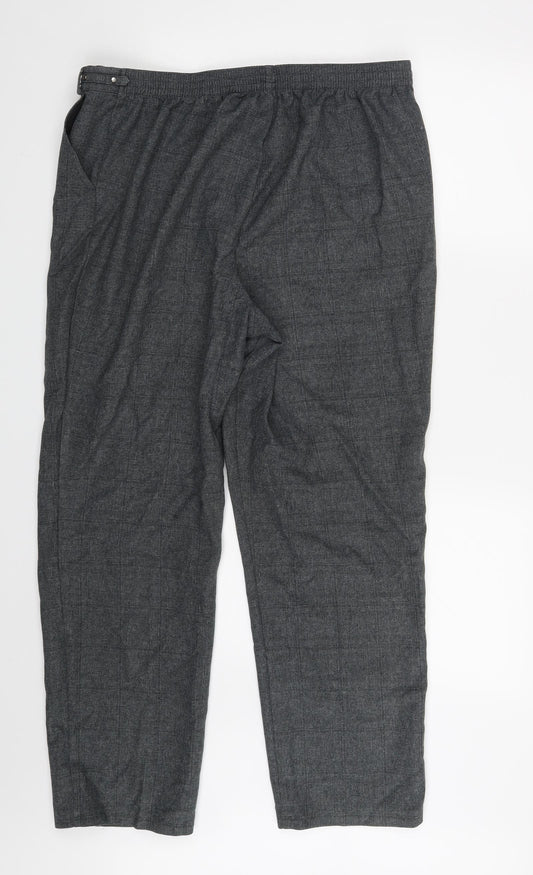 Womens UK Size 18 M&S Regular Fit Dress Pants Grey Trousers