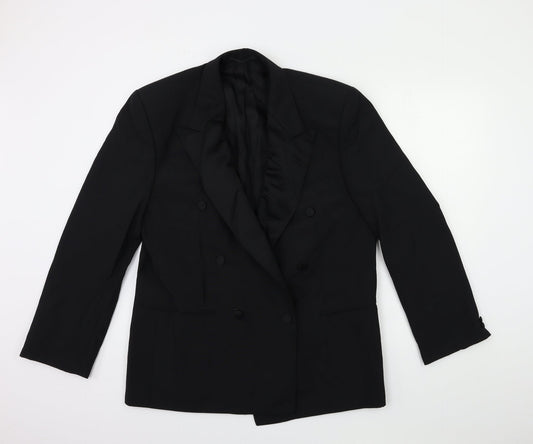 Mens UK Size 42 turo Regular Black Suit Jacket